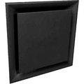 American Louver/Plasticade American Louver Stratus Plaque Diffuser With 12" Neck, Black, STR-PQ-12BK STR-PQ-12BK